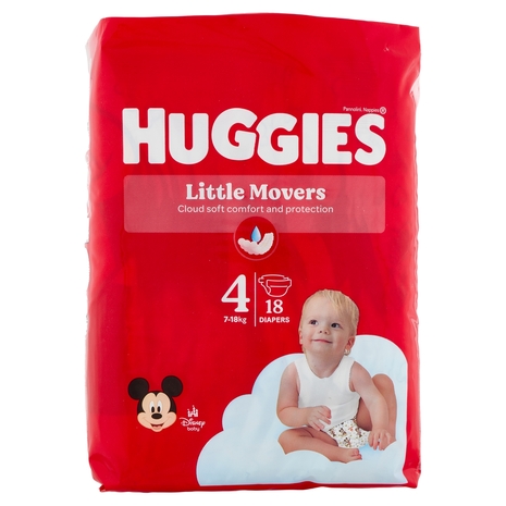 Huggies ultra comfort Pannolini 4 7-18 Kg 18 pz